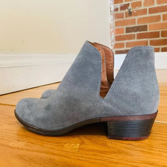 LUCKY BRAND SUEDE SHOES BOOTIES HEEL Size 7.5 37.5 M EXCELLENT - Picture 7 of 14